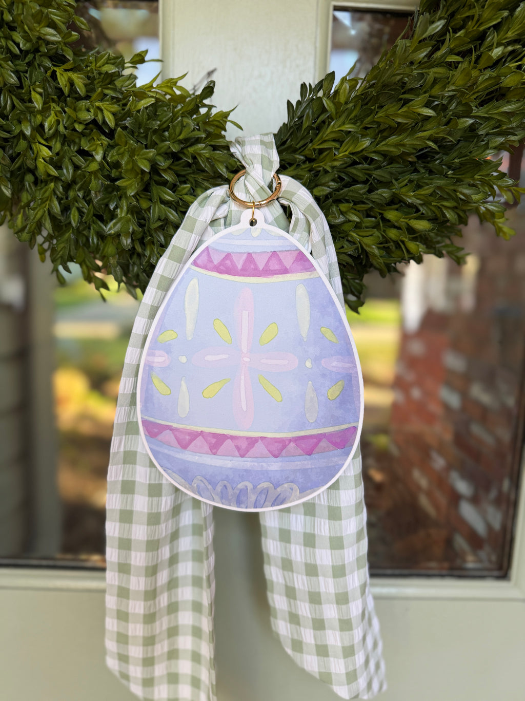 Blue Egg Wreath Charm