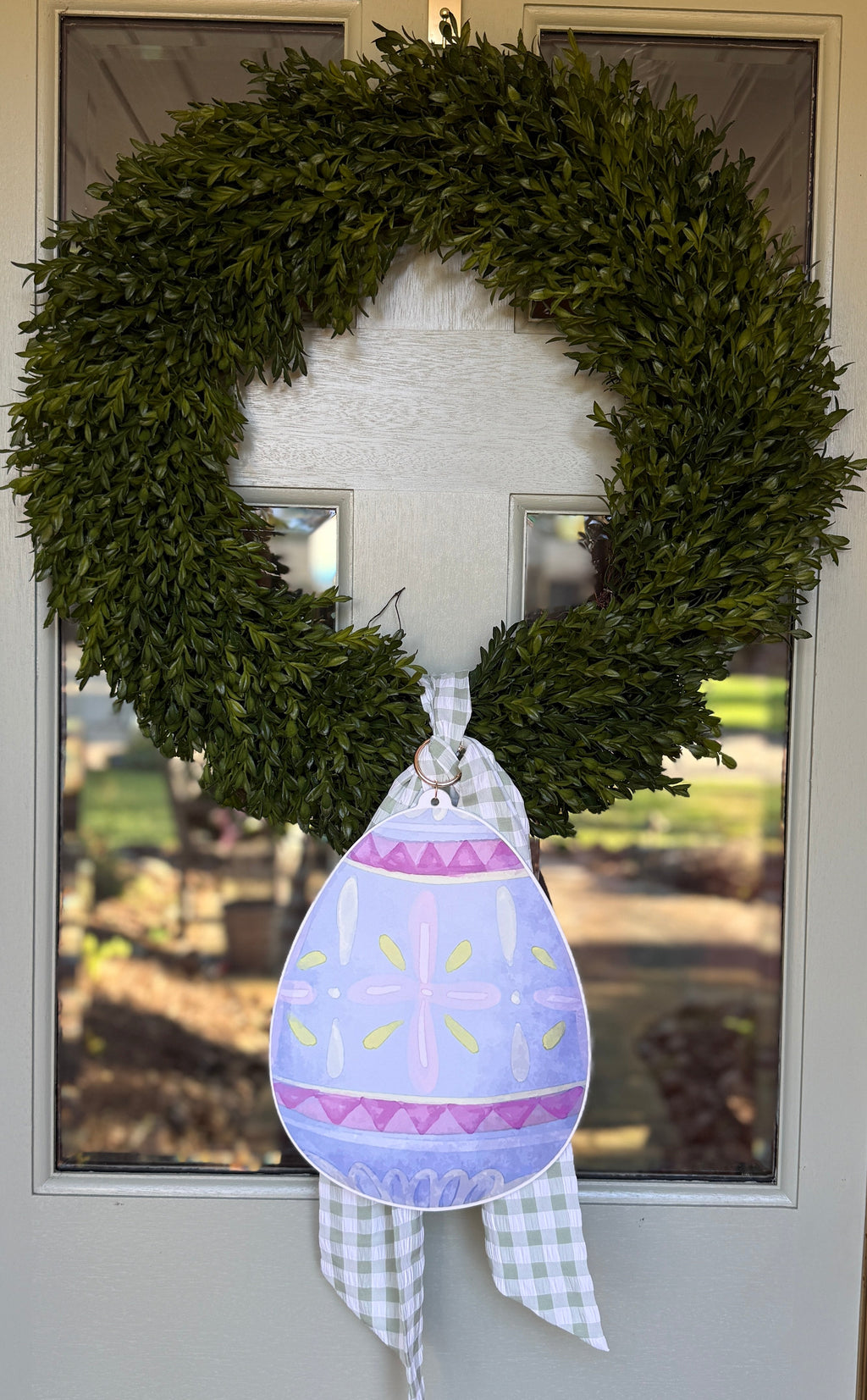 Blue Egg Wreath Charm