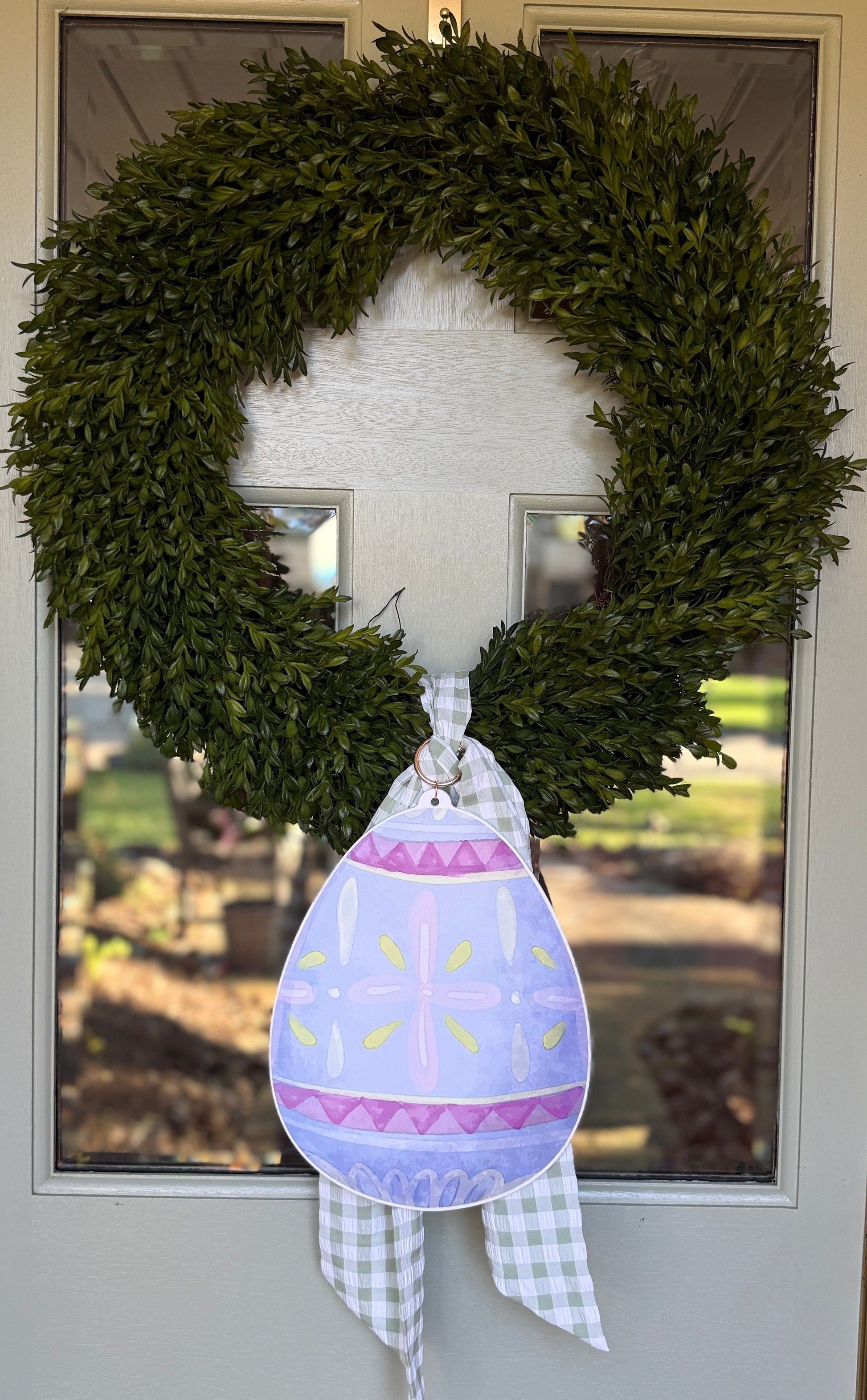 Blue Egg Wreath Charm