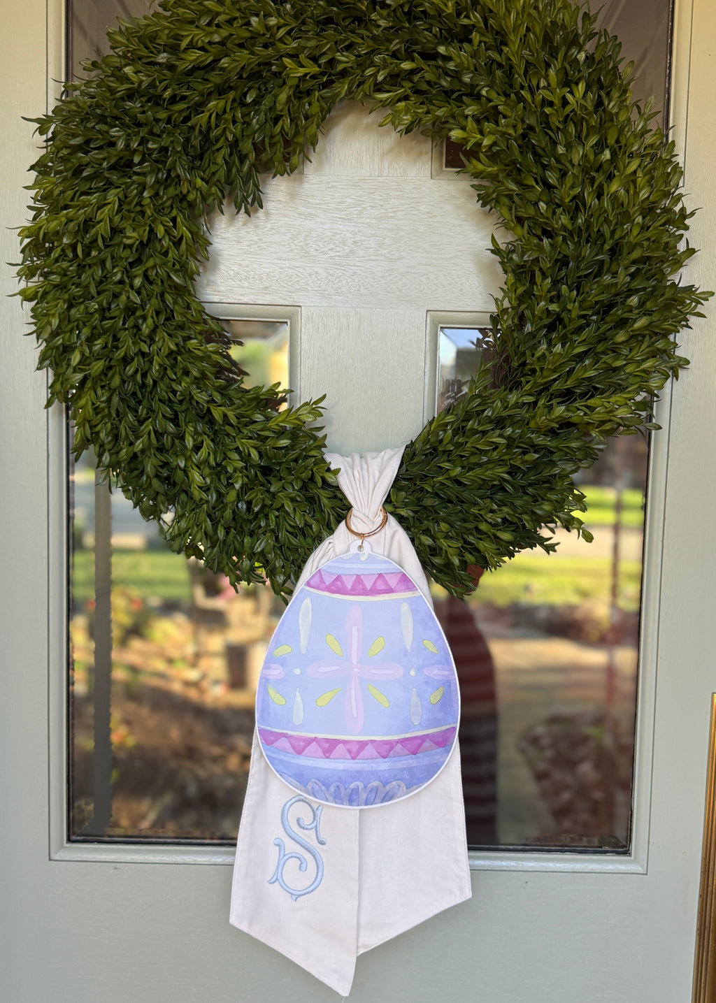 Blue Egg Wreath Charm