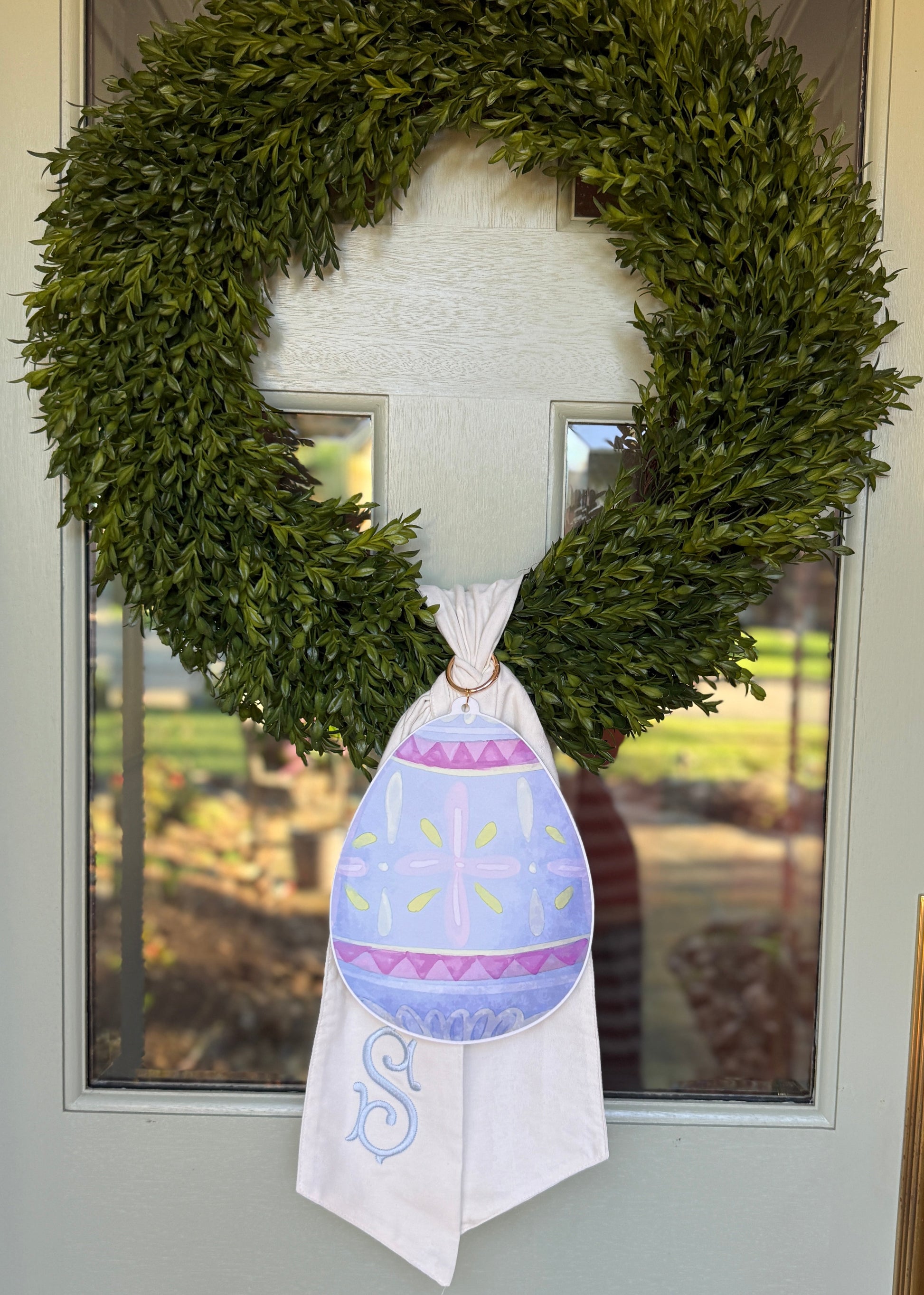 Blue Egg Wreath Charm