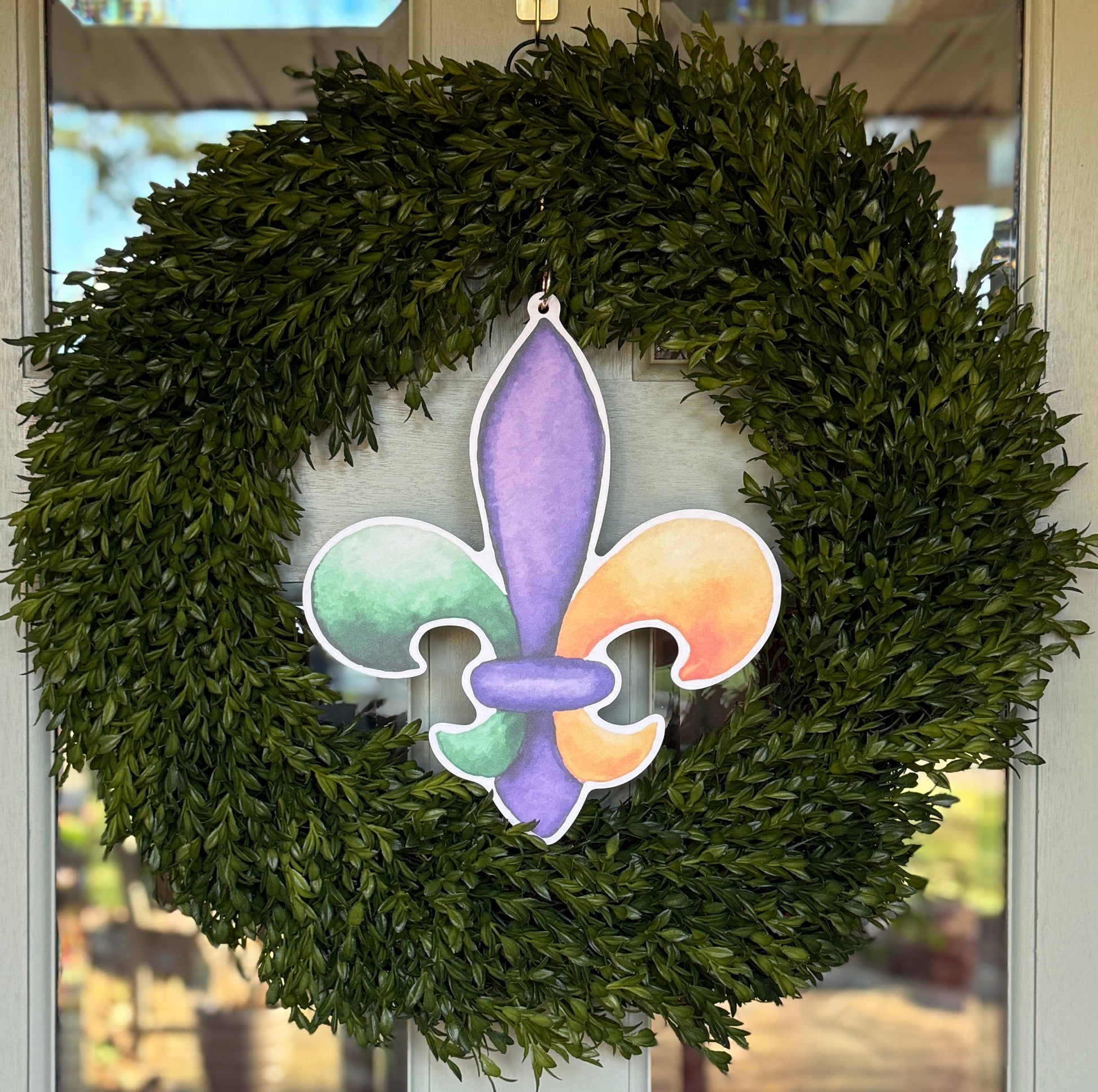 Mardi Gras Wreath Charm
