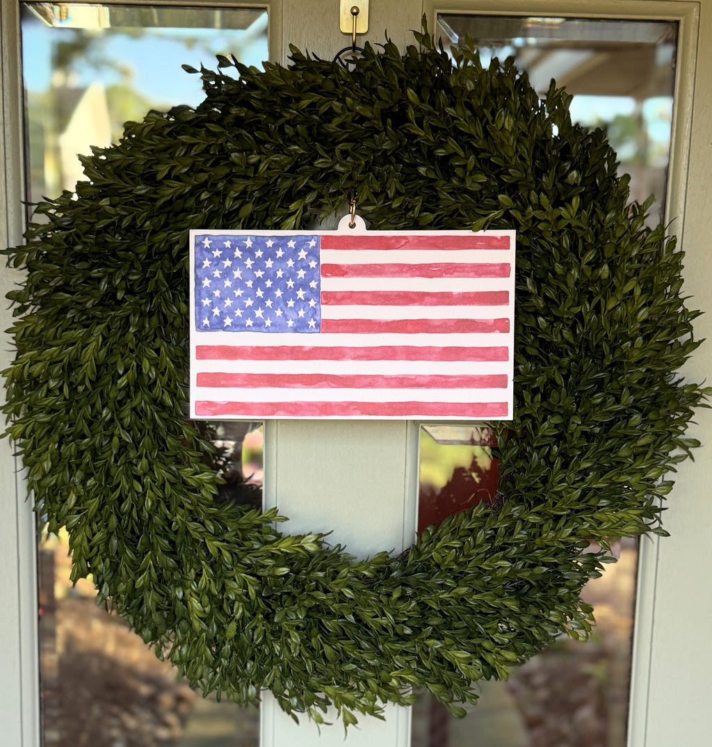 American Flag Wreath Charm