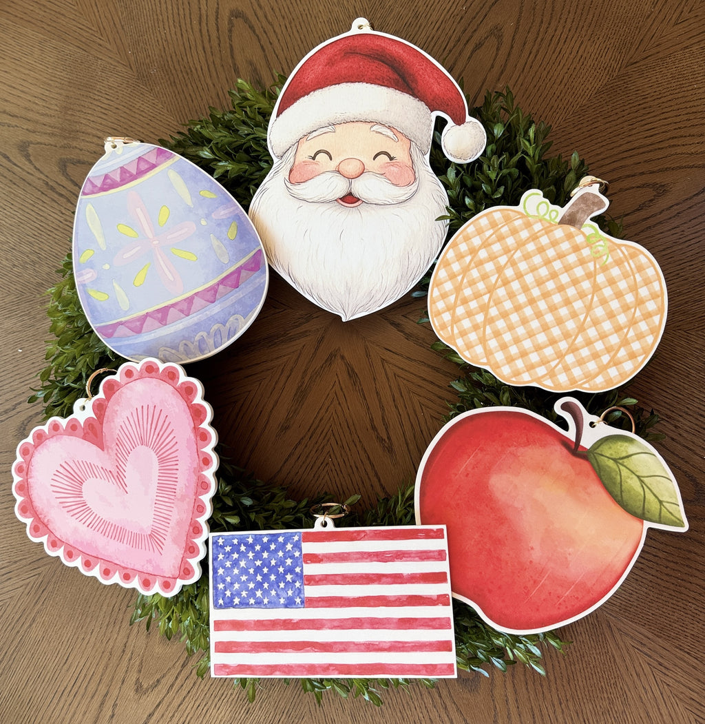 Wreath Charm Bundle - Set of 6