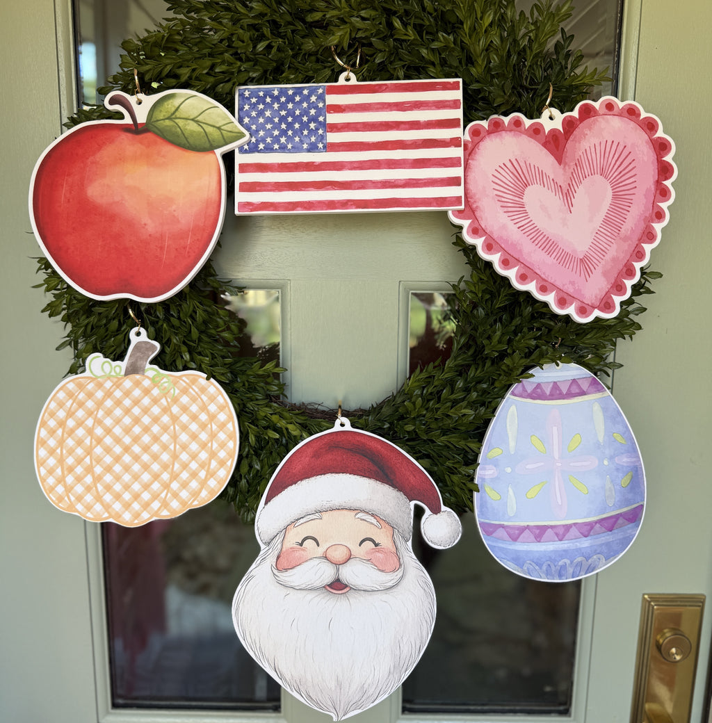 Wreath Charm Bundle - Set of 6