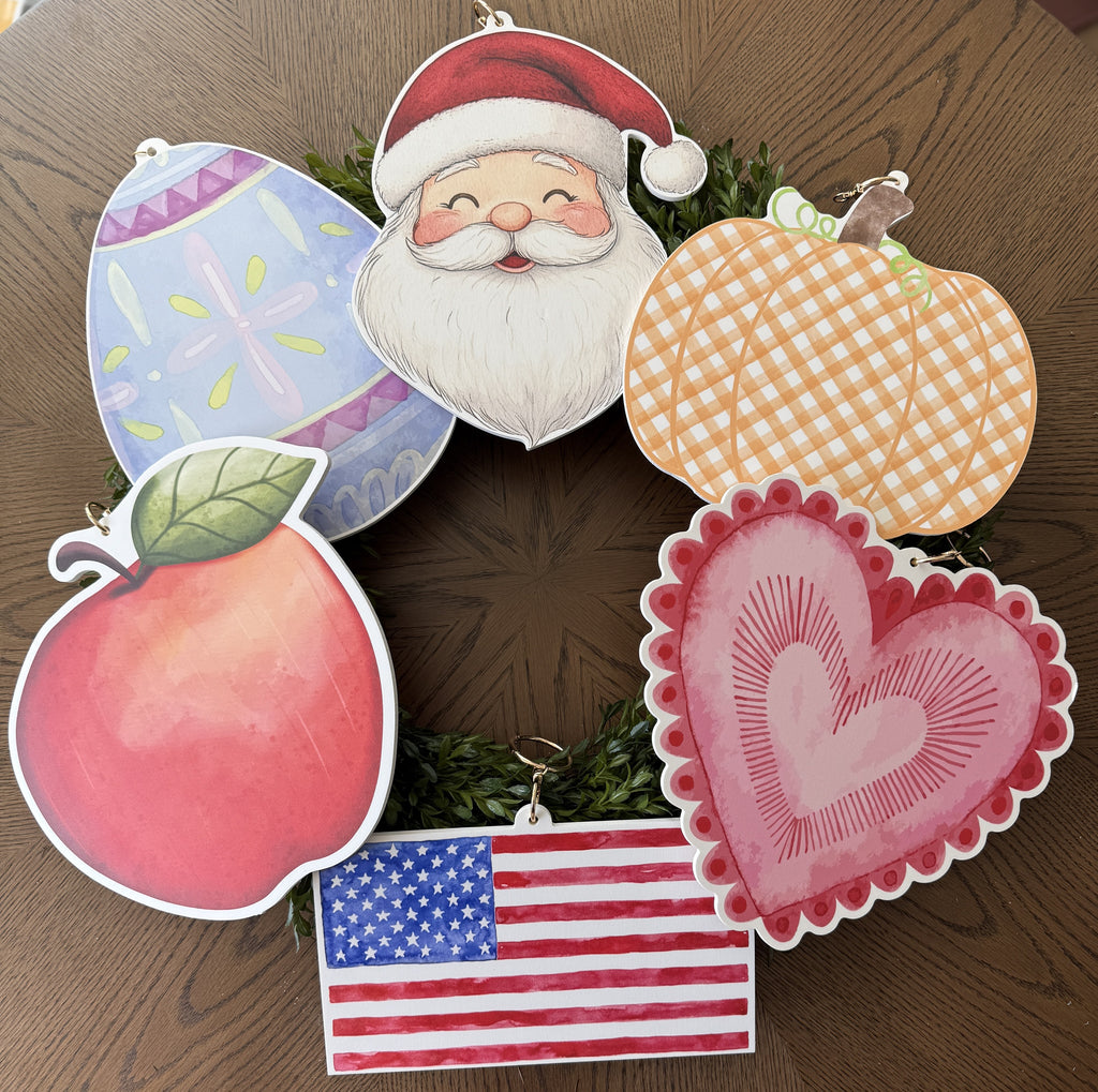 Wreath Charm Bundle - Set of 6