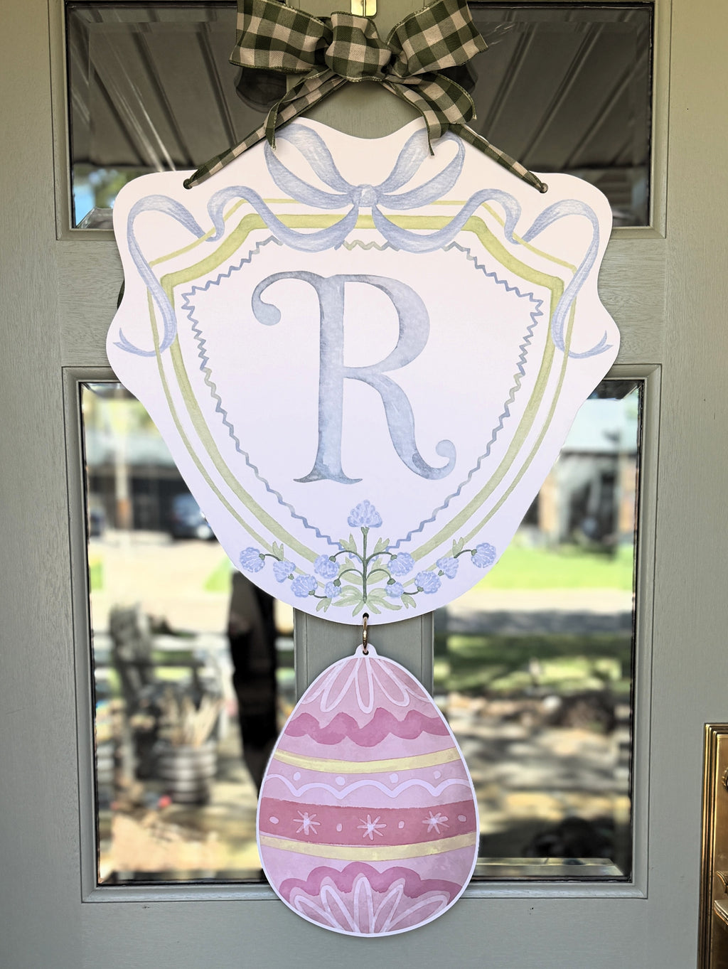 Pink Easter Egg Crest Charm