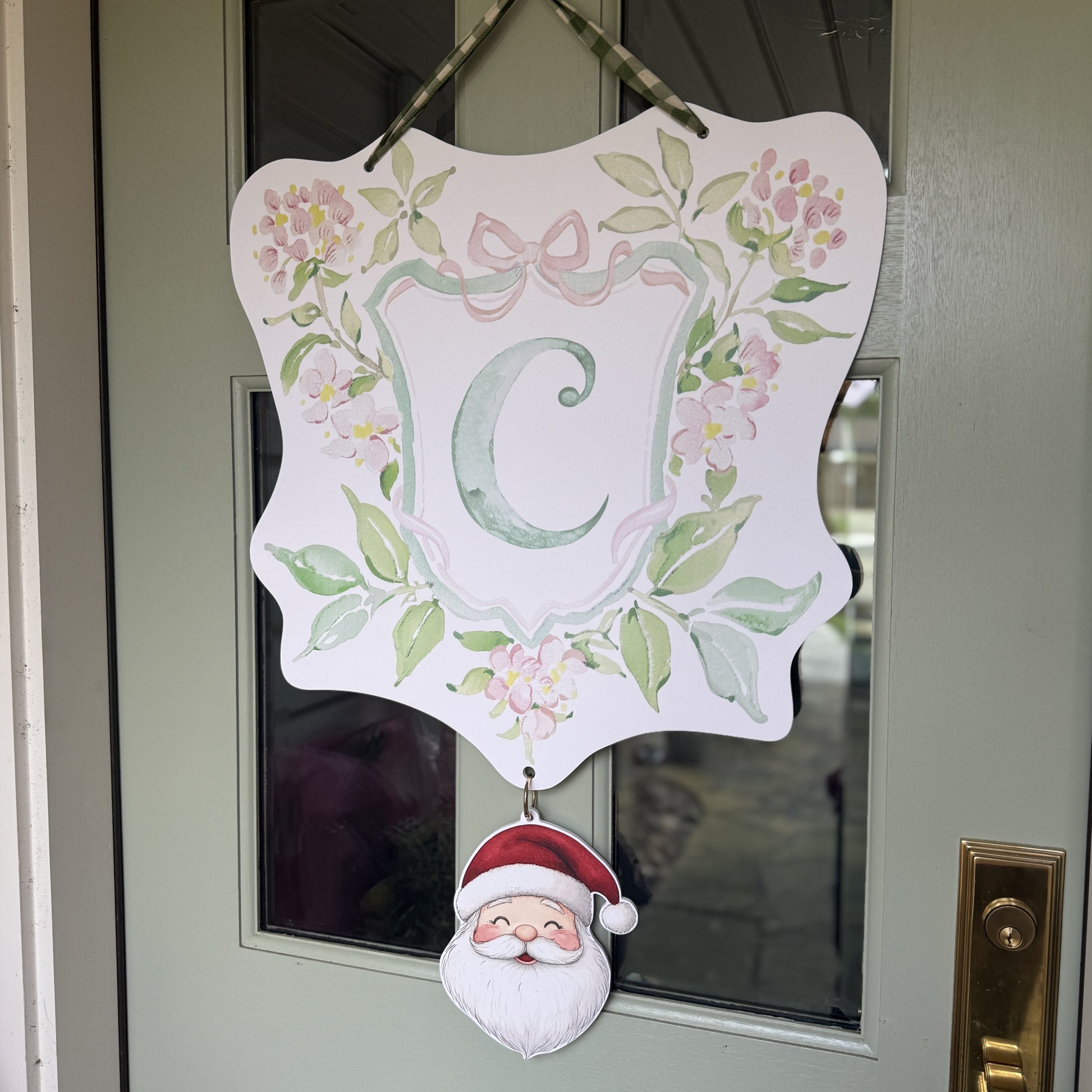 Pink and Green Charm Door Hanger