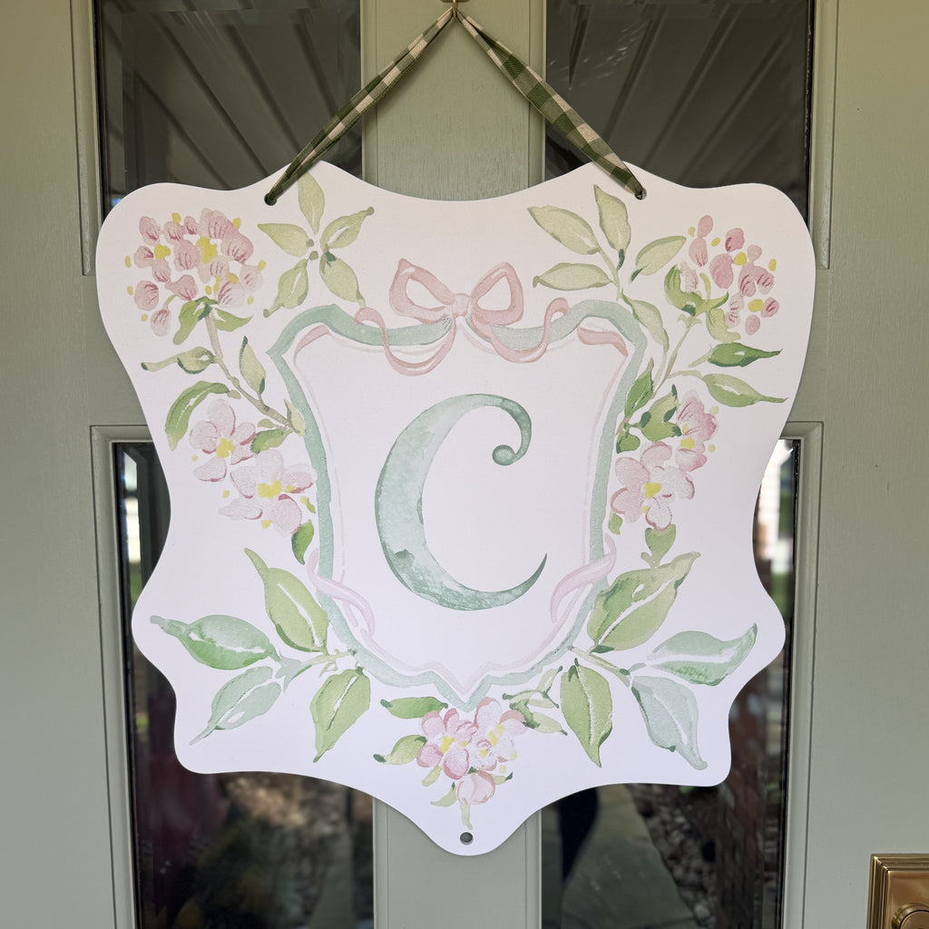 Pink and Green Charm Door Hanger