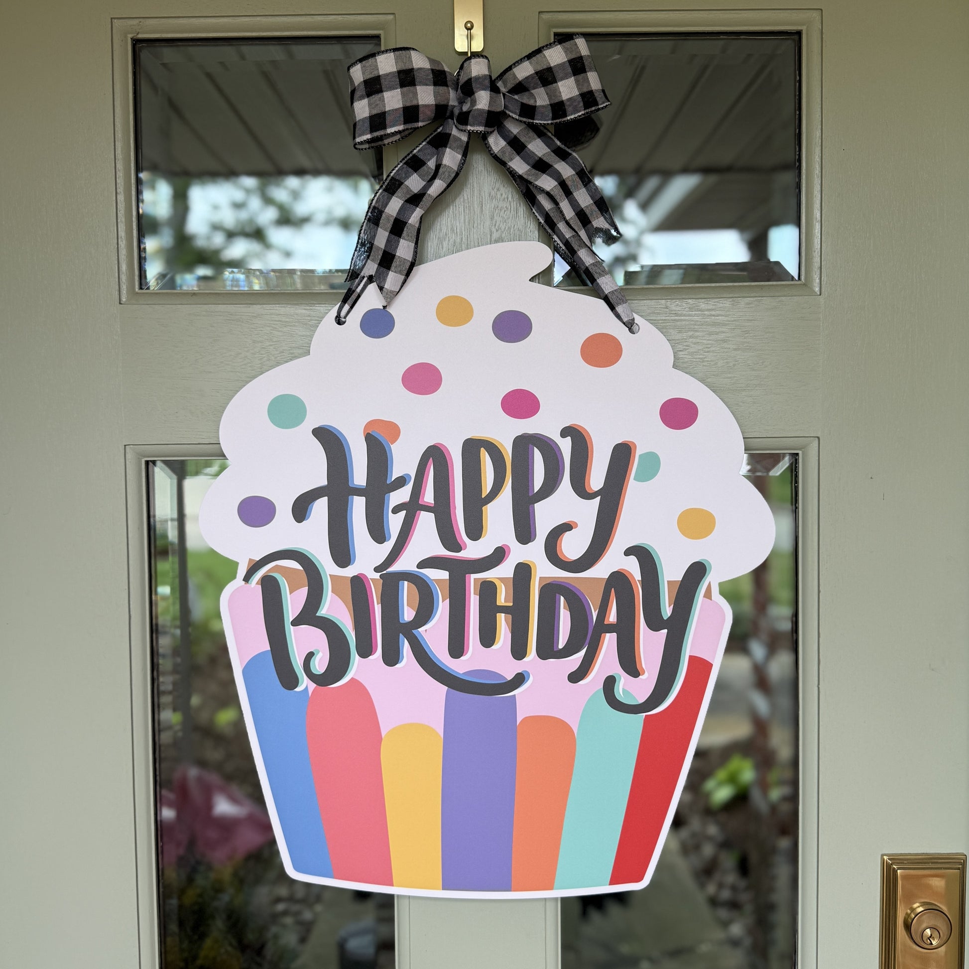 Birthday Cupcake Door Hanger