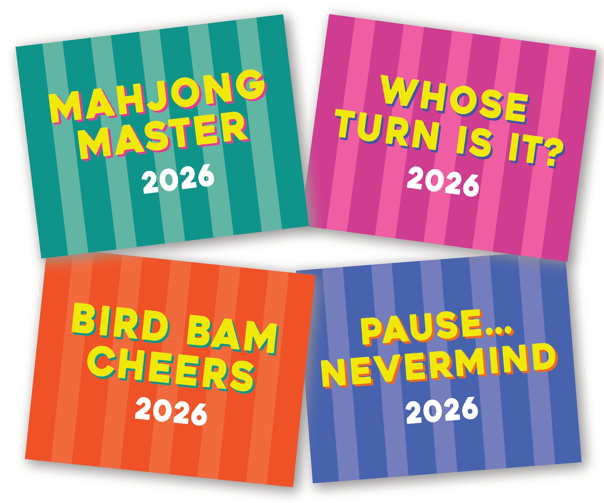 Bold Stripe Cheeky Mahjong (Set of 4 styles)