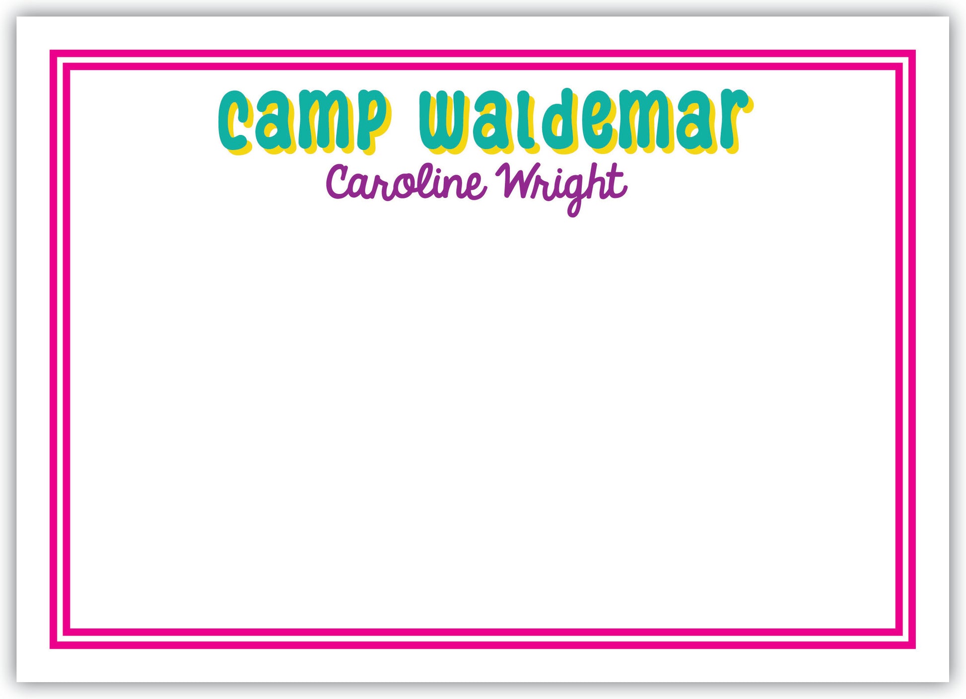 Classic Camp Stationery