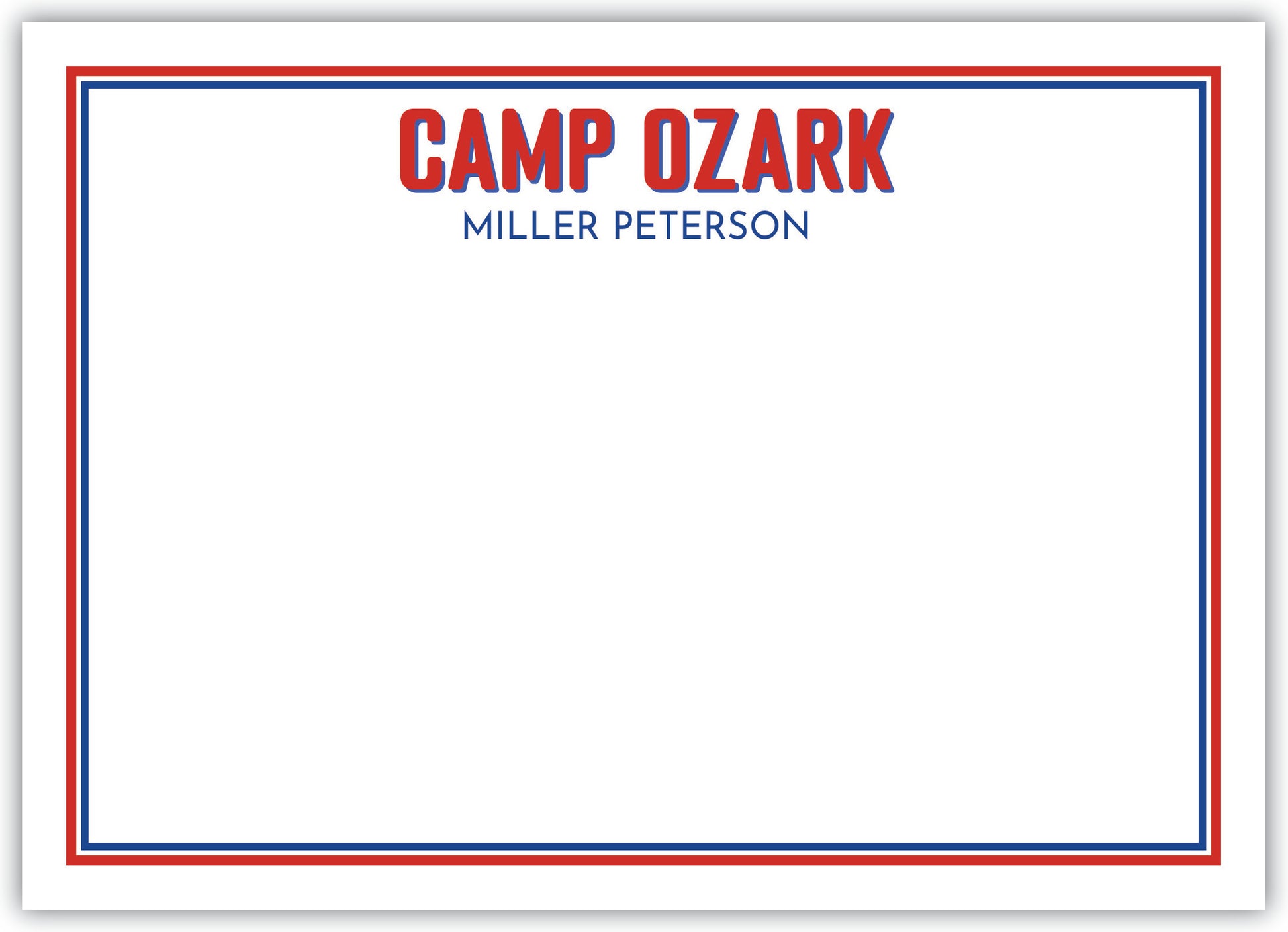 Classic Camp Stationery