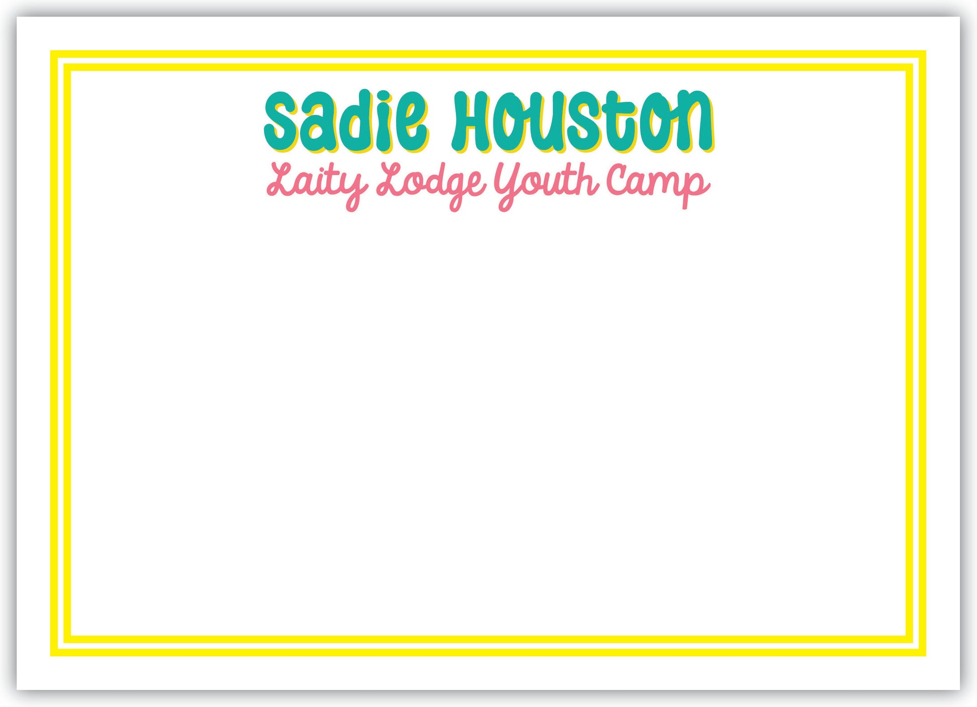 Classic Camp Stationery