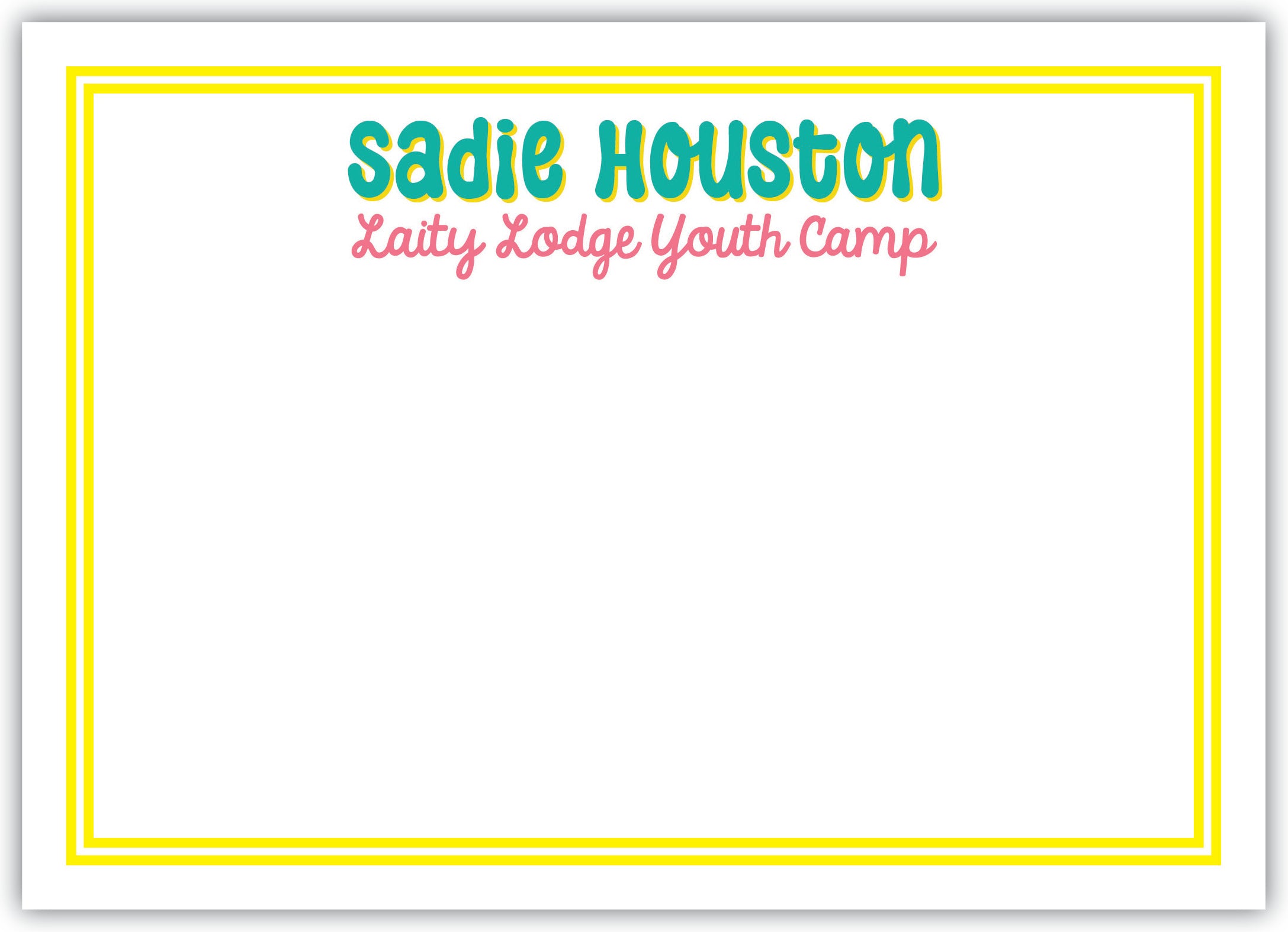Classic Camp Stationery